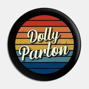 Dolly Parton Vintage Retro Circle Pin