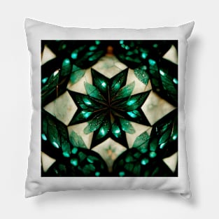 Deepest Emerald Green V Pillow