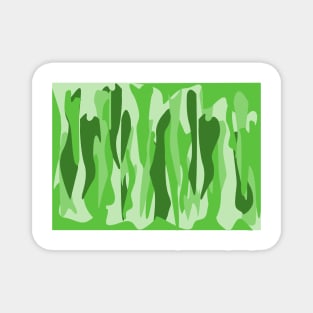 Green Tone Abstract Camouflage Magnet