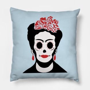 Frida Inspired Mexican Sugar Skull Pillow