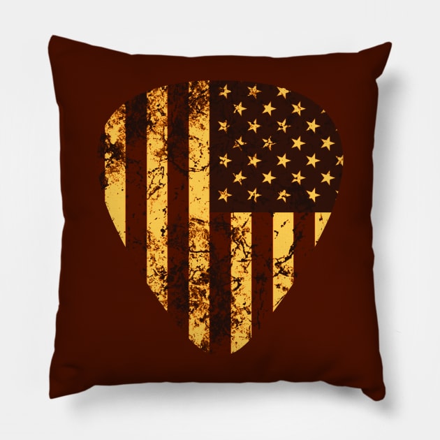 Vintage American Flag Pick Pillow by Scar