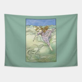 Drowning Girl (natural) Tapestry