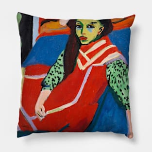 Seated Girl Pillow