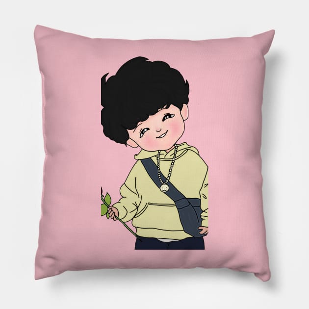 Cute boy Pillow by princess sadia