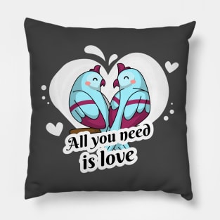 Parrots in Love Pillow