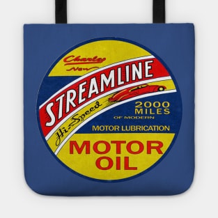 Retro Streamline Motor Oil Sign Tote