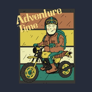 Adventure Time with Classic Motorcycle T-Shirt