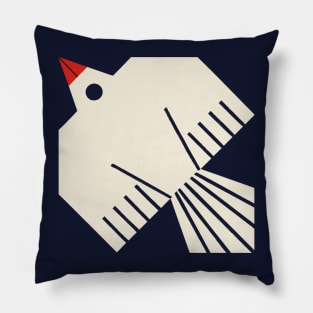 Geometric Vintage Bird Pillow