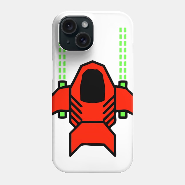 Pixel Spaceship Shooter Phone Case by AustralianMate