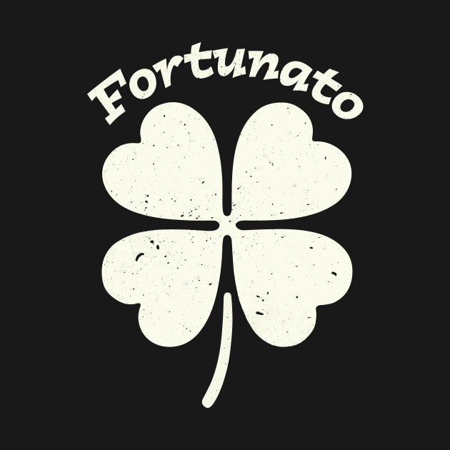 Fortunato Emblem - Distressed Four-Leaf Graphic Design by star trek fanart and more