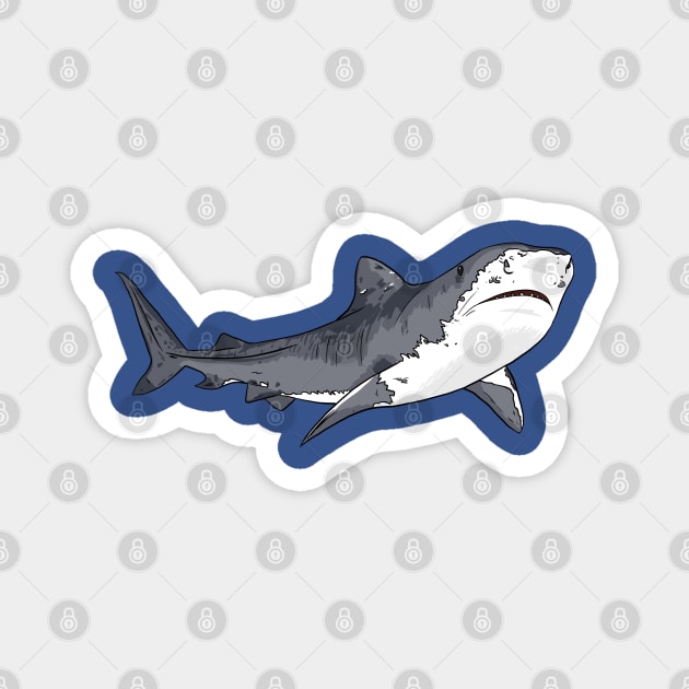 Tiger Shark Magnet by Black Snow Comics