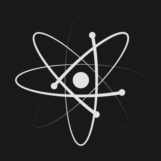 High Contrast Atom (Black and White) by sciencenotes