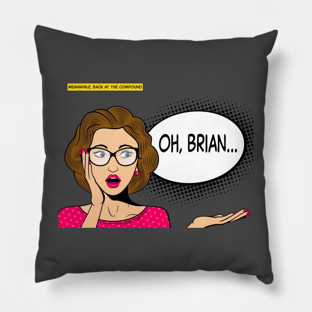 Oh Brian Pillow by Matt and Mattinglys Ice Cream Social