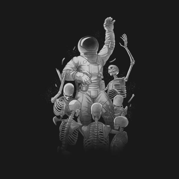Astronaut Skeleton Scaping Hell by Tobe Fonseca by Tobe_Fonseca