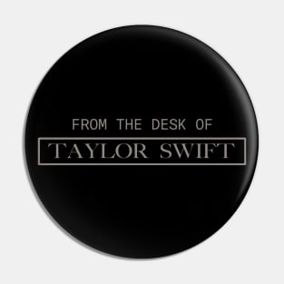 From the Desk of Tortured Poet Department Tay Swiftie Music Pop Album Cover Illustration Pin