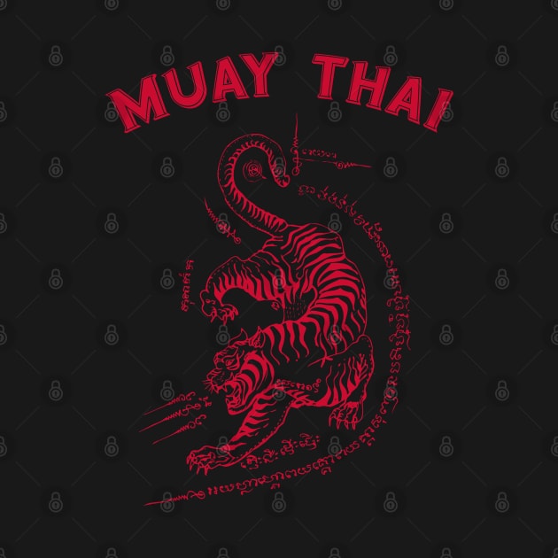 Muay Thai Tiger Sak Yant Tattoo Kickboxing Thailand by VintCam