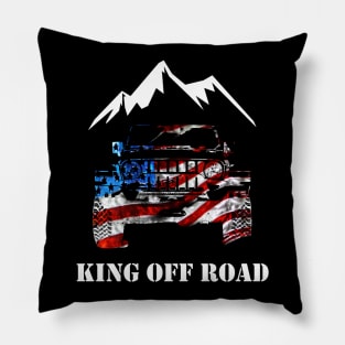 King off road jeep drive to mountain Pillow