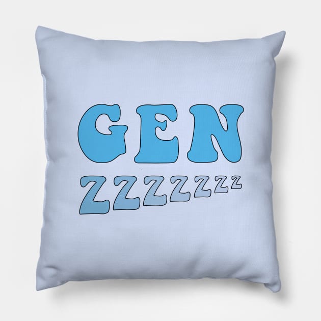 Sleepy Gen Z Pillow by Gold Star Creative