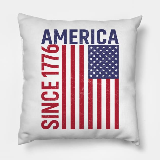 America Since 1776 Pillow by HassibDesign