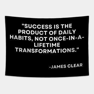 Success is the product of daily habits Atomic Habits James Clear Tapestry