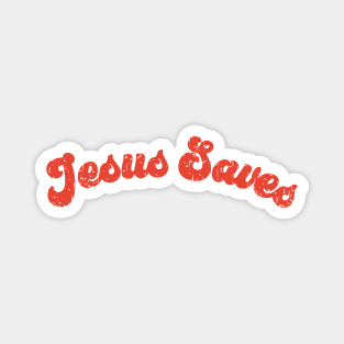 Jesus Saves devine vintage used look Magnet