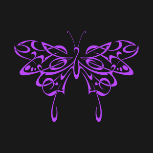 Tribal butterfly (purple) T-Shirt