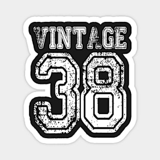 Vintage 38 2038 1938 T-shirt Birthday Gift Age Year Old Boy Girl Cute Funny Man Woman Jersey Style Magnet