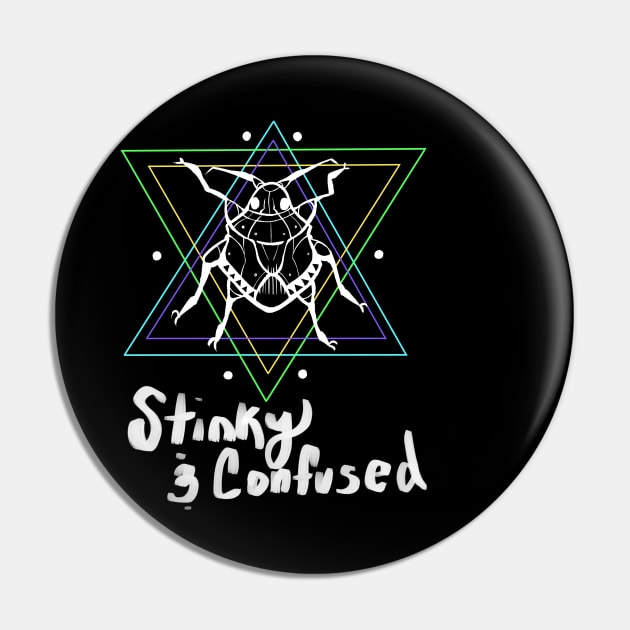 Stinky and Confused Pin by Cup O Isopod