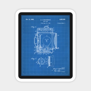 Film Spot Lamp Patent - Cinema Student Film Student Art - Blueprint Magnet