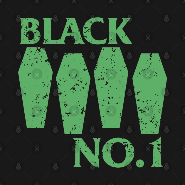 "BLACK NO 1 COFFINS" BLACK GREEN by joeyjamesartworx