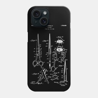 Barber's Scissors Patent 1929 Barbershop Barber Gift Phone Case