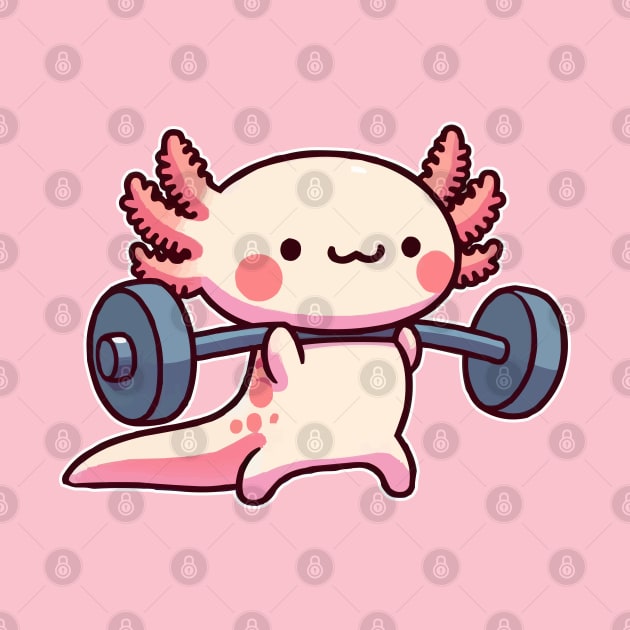 axolotl funny weight Lifting by fikriamrullah