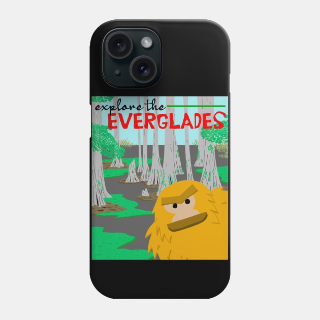 Skunk Ape Explore the Everglades Phone Case by SNK Kreatures