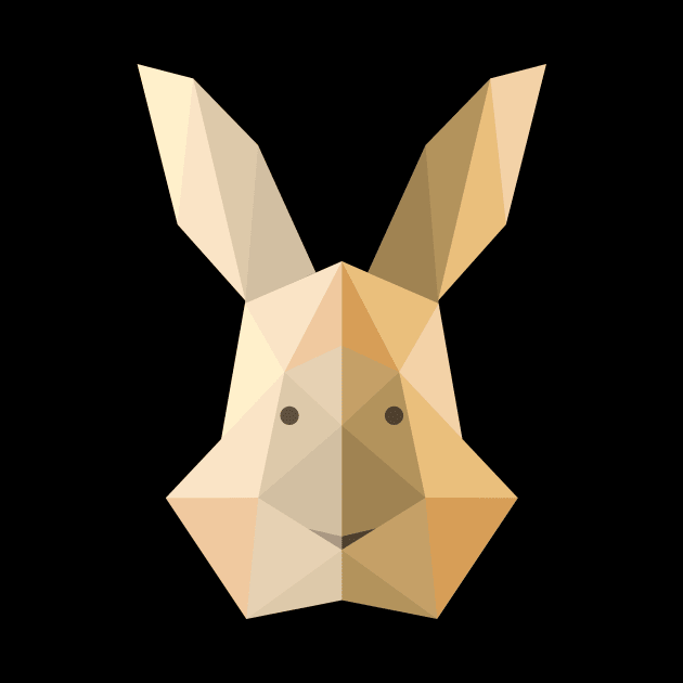 Geometric Animal Rabbit Head by Rebus28