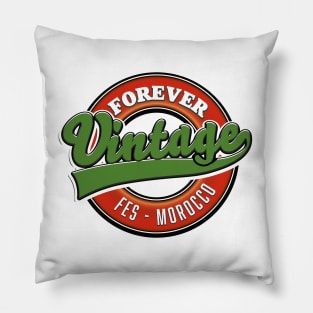 Forever Fes Morocco vintage logo Pillow