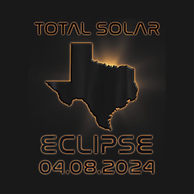 Total Solar Eclipse Texas 2024 - Texas Eclipse by Diana-Arts-C