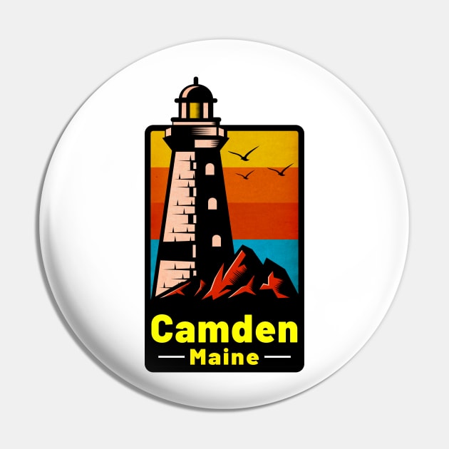 Camden Maine Lighthouse Pin by TravelTime