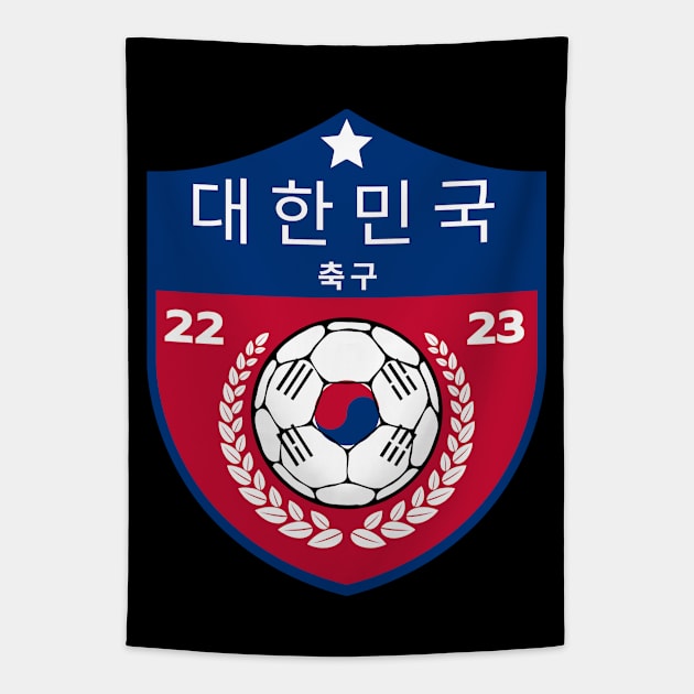 South Korea Football Tapestry by footballomatic