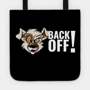 Karate Dog Back Off (Side Text in white) Tote