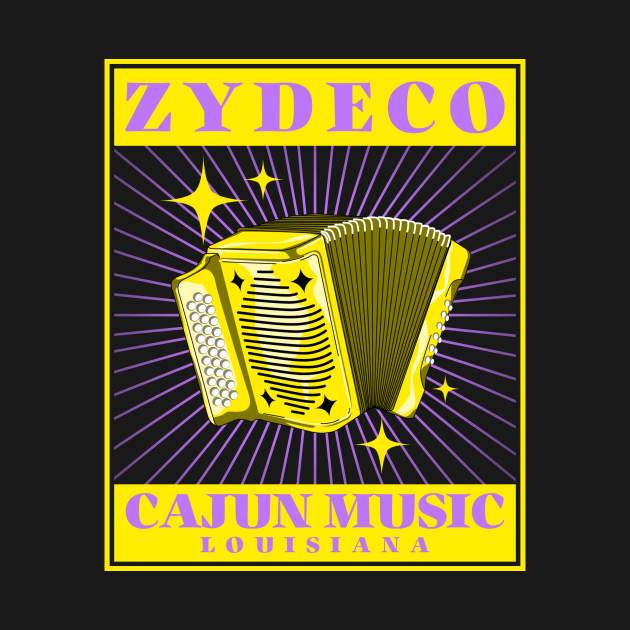 ZYDECO MUSIC T-SHIRT by Cult Classics