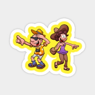 Tourist Couple Magnet