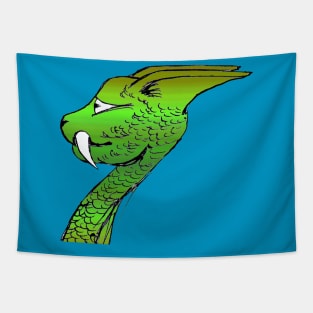 Green Teen Dragon Tapestry