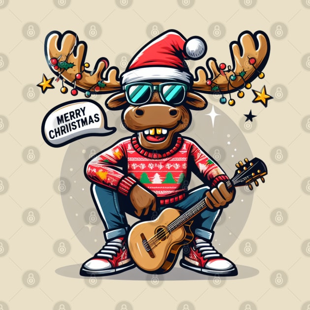 Merry Christmoose Moose Christmas 2024 by BukovskyART