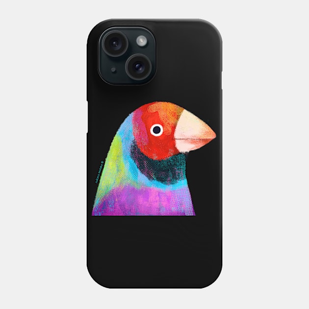 Gouldian Finch Bird Phone Case by julianamotzko