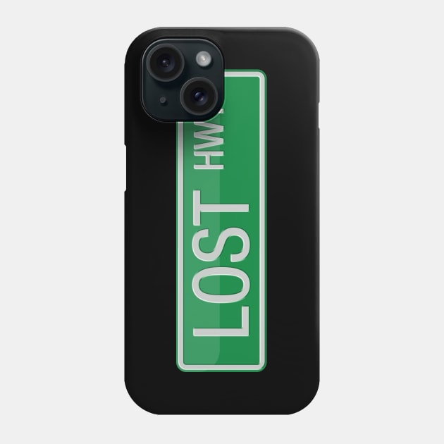 Lost Highway Road Sign Phone Case by reapolo