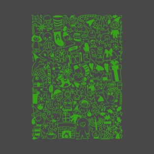 Christmas doodle (light green) T-Shirt