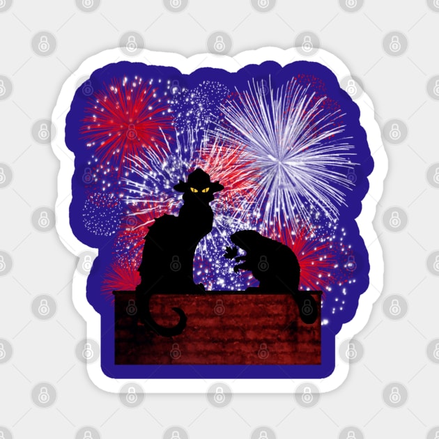 Chat Noir Canada Day, beaver Magnet by HolidayBug