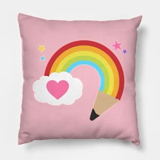 Rainbow Pencil Pillow