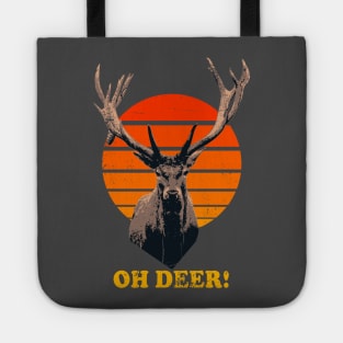 Deer vintage graphic Tote