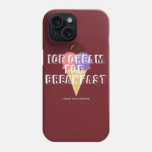 Ice-cream for Breakfast (dark) Phone Case by No Such Thing Radio